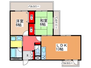 ルルド今米の物件間取画像